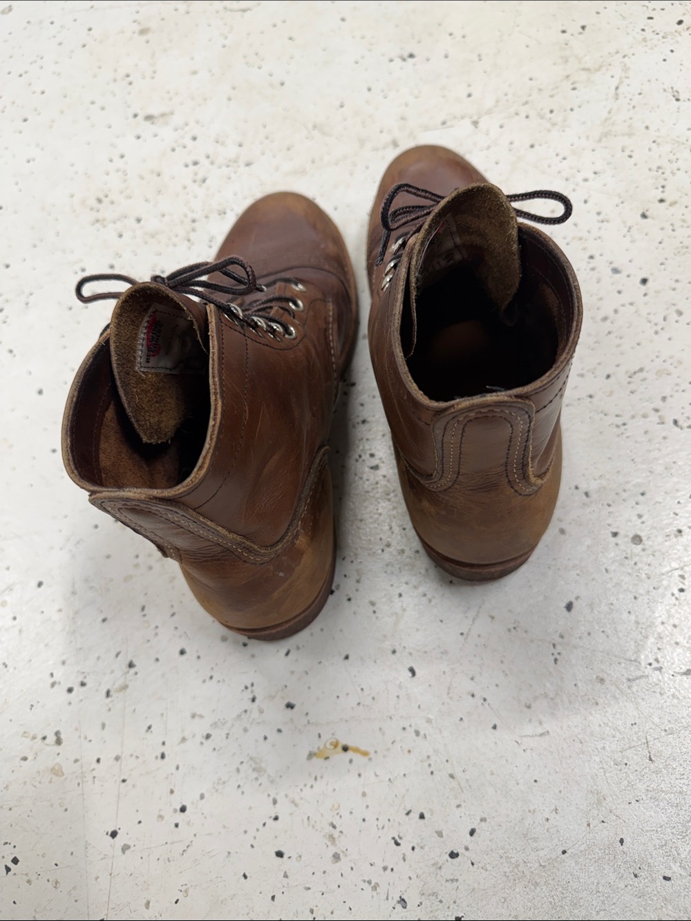 Red Wing Shoes Iron Ranger Brown Leather Lace-Up Cap-Toe Boots Size 9.5 - Picture 5 of 6